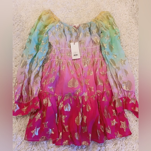 NWT LoveShackFancy Tayla Mini Dress in Surfer Fuschia Light - Picture 6 of 8